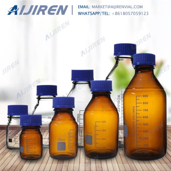 Economy media glass reagent bottle with blue screw cap price